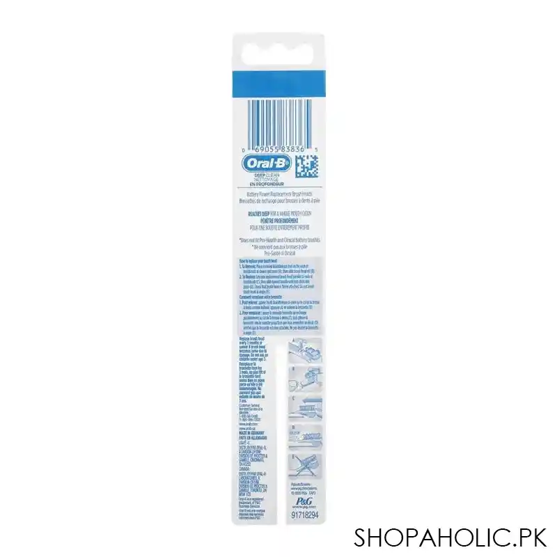 oral b deep clean replacement toothbrush head, 2 pack image3