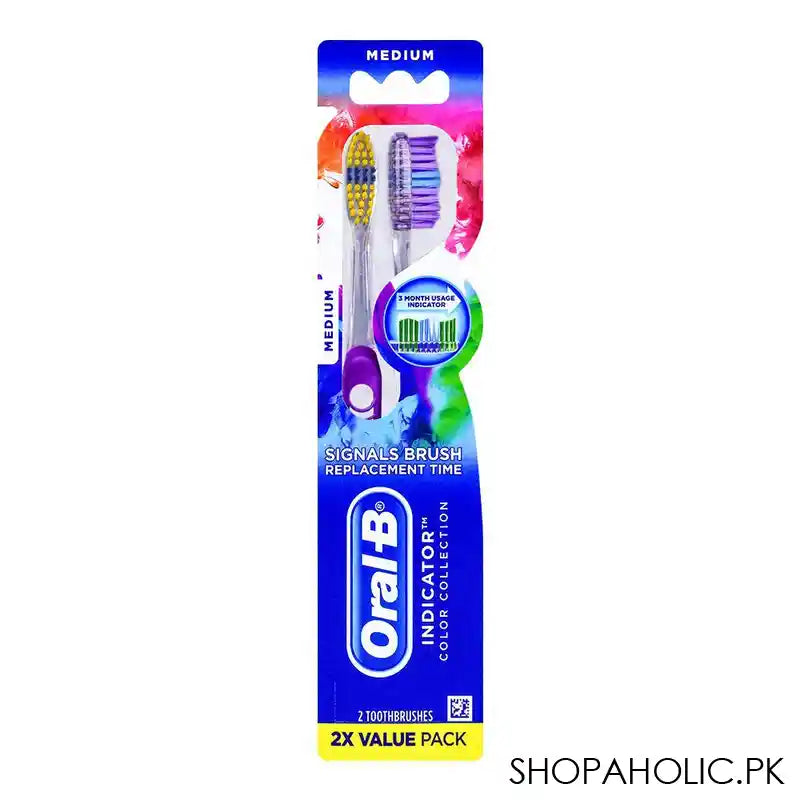 Oral-B Indicator Color Collection Toothbrush, Pack of 3, Medium - Main Image