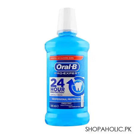 Oral-B Pro-Expert Fresh Mint Mouth Wash, 24 Hour Protection, 500ml - Main Image