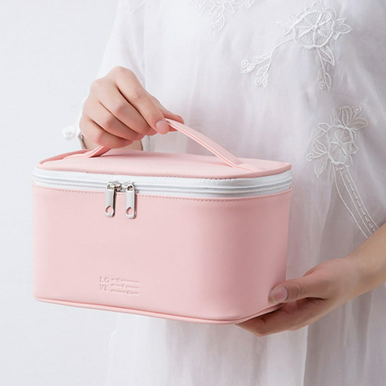 Portable Cosmetic Organizer with Integrated Makeup Brush Holder image 2