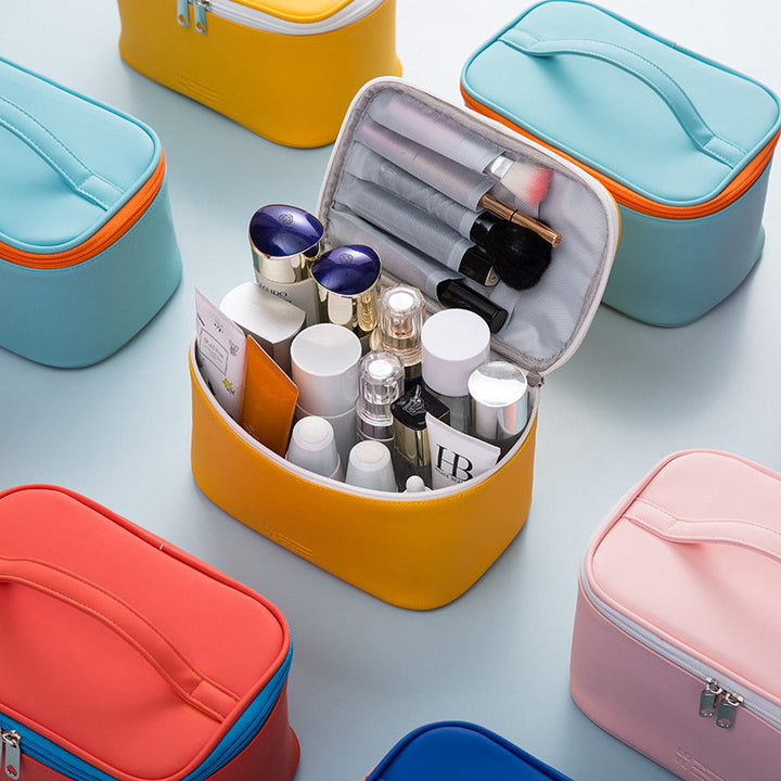 Portable Cosmetic Organizer with Integrated Makeup Brush Holder image 4