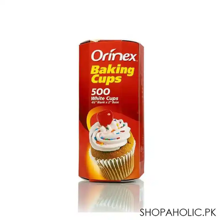 orinex baking cups, white, 500 pack image2