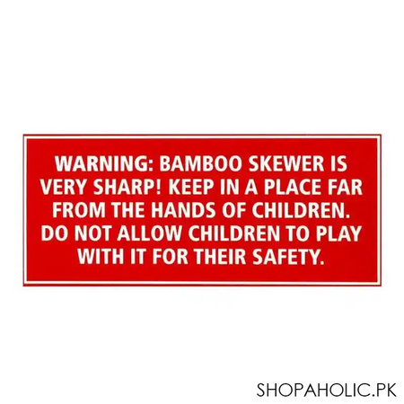 orinex kabab bamboo skewer, flat, 35cm x 9mm, 3mm, 24 pack image5