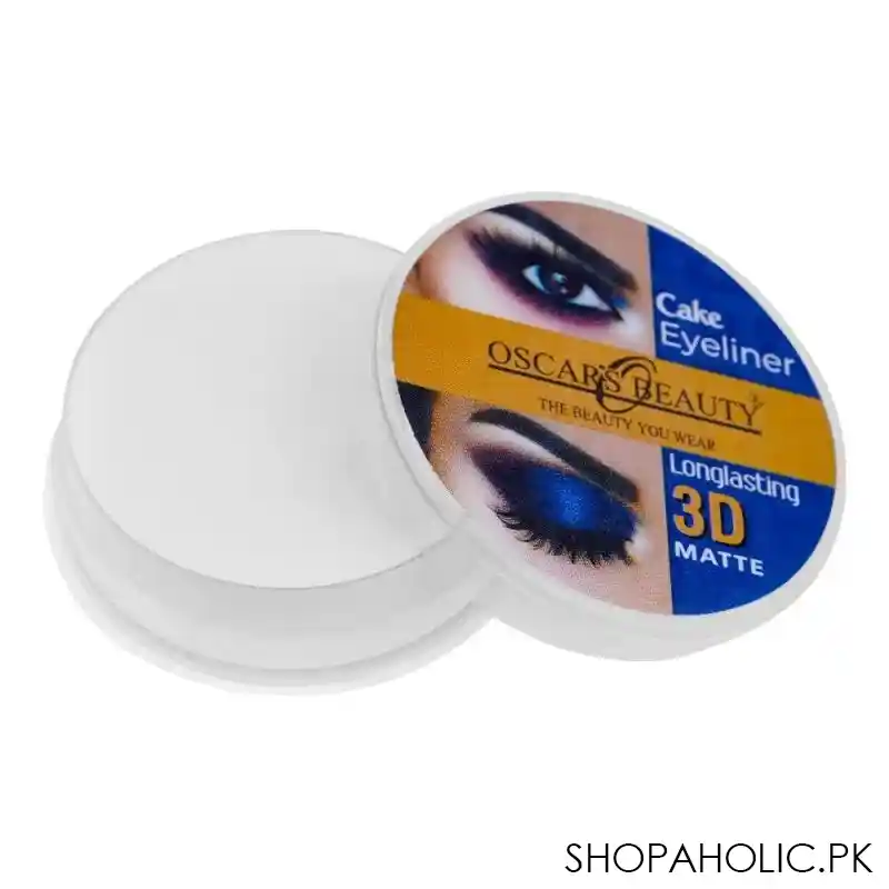 oscar's beauty 3d matte long lasting cake eyeliner, white main image