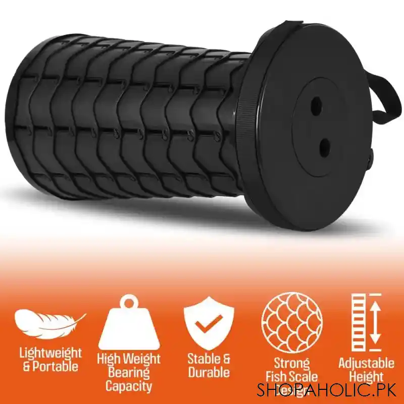 outdoor portable folding stool for camping, fishing, hiking image2