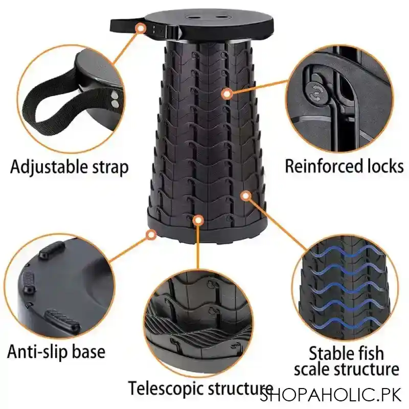 outdoor portable folding stool for camping, fishing, hiking image7
