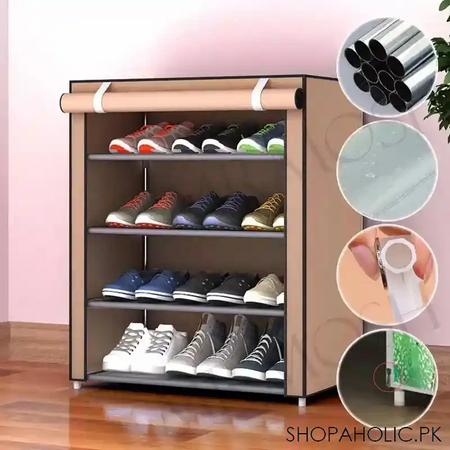 oxford 4 layer shoe cabinet shoe rack image3