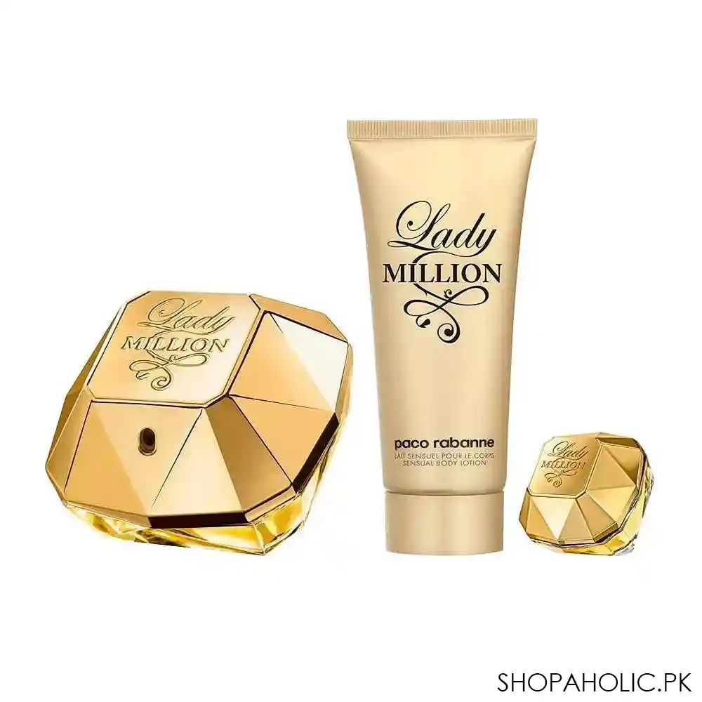 pacco lady million set, for women, eau de parfum 80ml+ body lotion 100ml main image