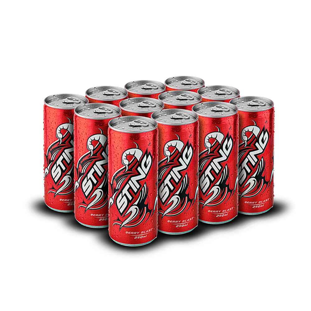 Sting Berry Blast Energy Drink 250ml, 12 Pieces - Main Image