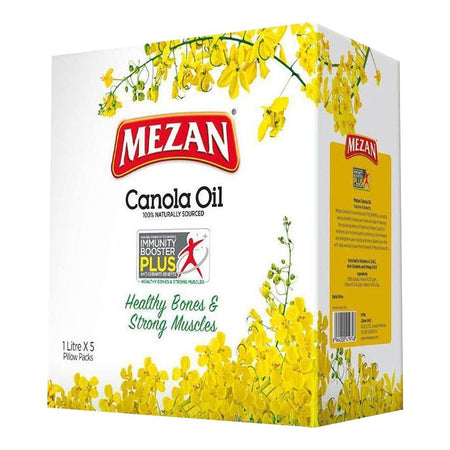 Mezan Canola Oil, 1 Liter Each, 5-Pack - Image 2