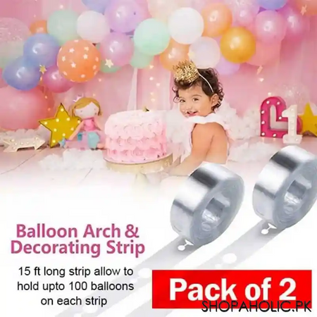 pack of 2 balloon decorating strip   15 feet main image