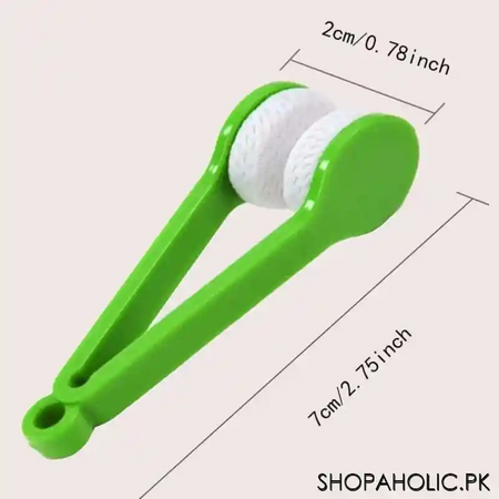 (pack of 2) mini microfiber eye wear cleaning brush image3
