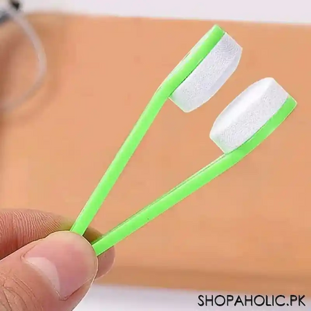 (pack of 2) mini microfiber eye wear cleaning brush image4