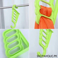 (Pack of 2) Over The Door 4 Hole 1 Hook Multi Clothes Hangers