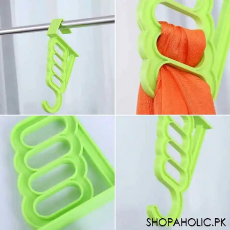 (pack of 2) over the door 4 hole 1 hook multi clothes hangers image4