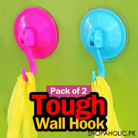 (pack of 2) plastic tough wall hook main image