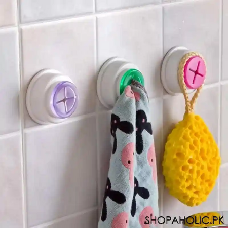 (pack of 2) push in type self adhesive tea towel grip holder image3