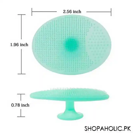 (pack of 2) soft silicone scrubber facial cleansing pad image2