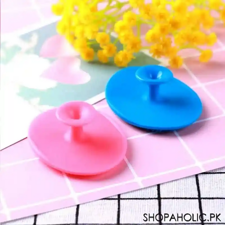 (pack of 2) soft silicone scrubber facial cleansing pad image4