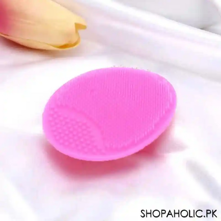 (pack of 2) soft silicone scrubber facial cleansing pad image5
