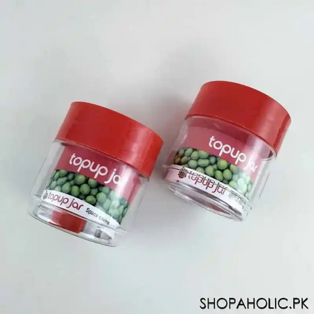 (pack of 2) topup space saving plastic jar image2