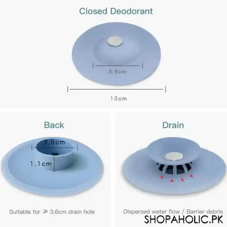 (pack of 2) water stopper sink drain and catcher plug image2