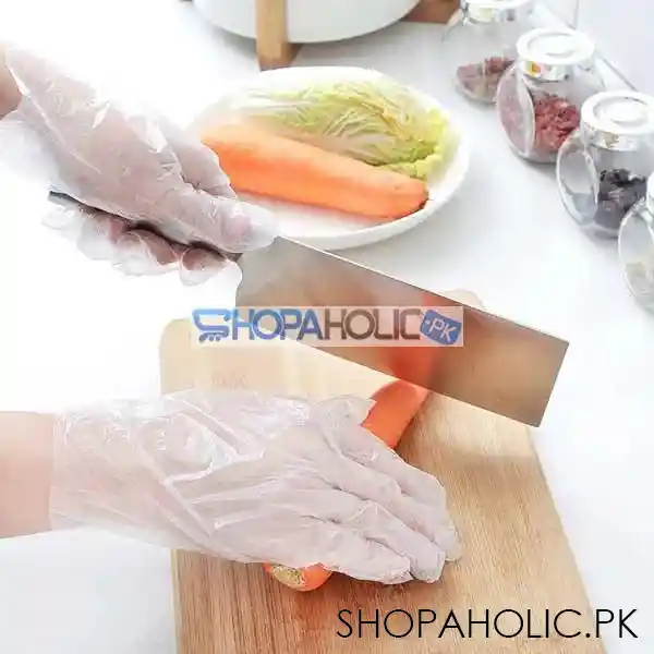 pack of 3 eco friendly polythene disposable kitchen gloves (300 pcs) image4