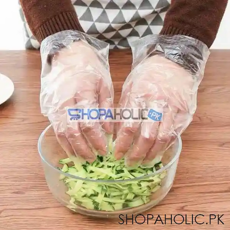 pack of 3 eco friendly polythene disposable kitchen gloves (300 pcs) image6