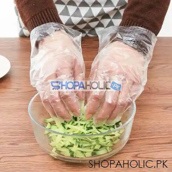 pack of 3 eco friendly polythene disposable kitchen gloves (300 pcs) image6