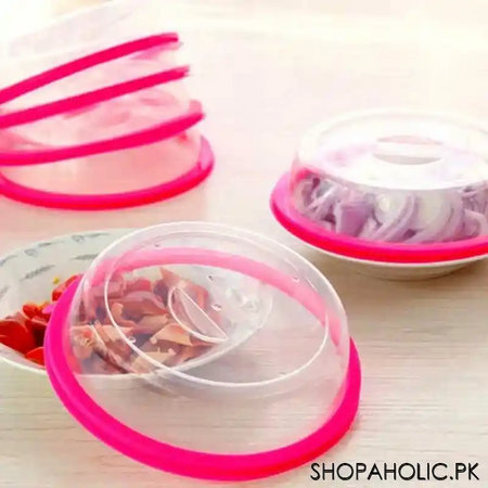 (pack of 3) foodcap airtight plate cover image3