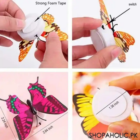(pack of 3) led 3d butterfly wall lights image3