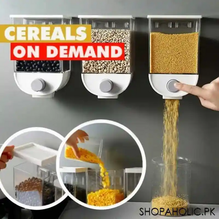 (pack of 3) wall mounted cereal dispenser main image