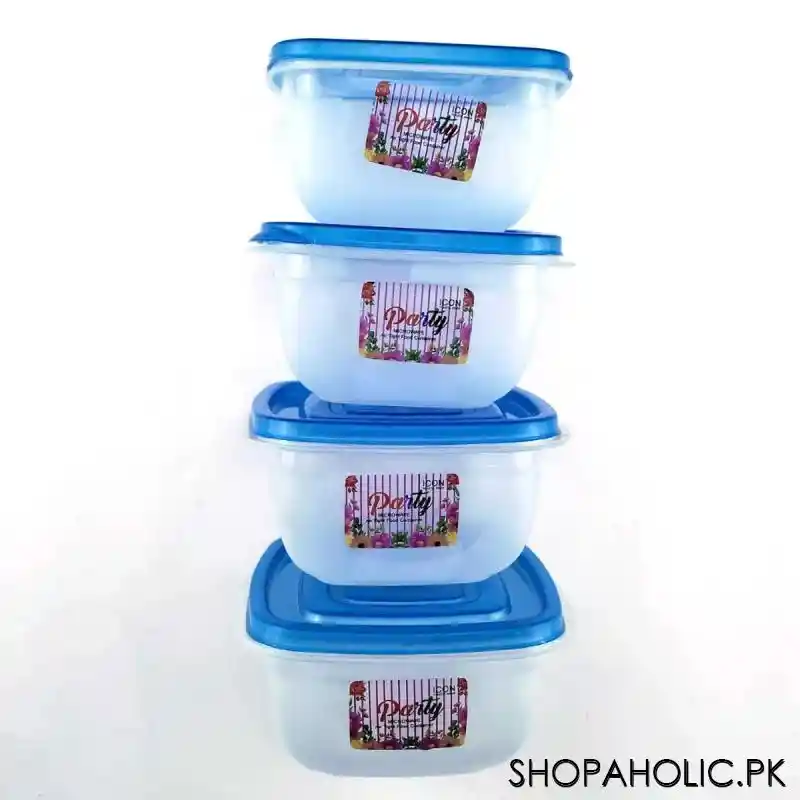 (pack of 4) party microwave airtight food container main image