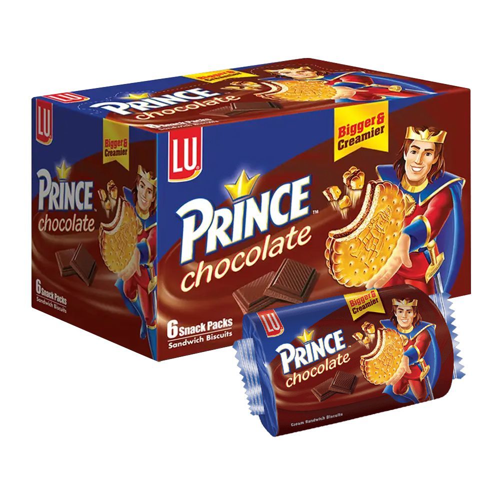 LU Prince Chocolate Sandwich Biscuits, 6 Snack Packs - Main Image