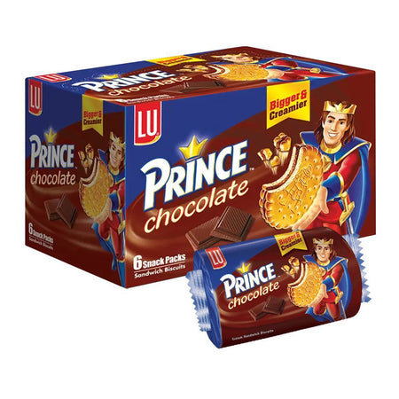 LU Prince Chocolate Sandwich Biscuits, 6 Snack Packs - Main Image