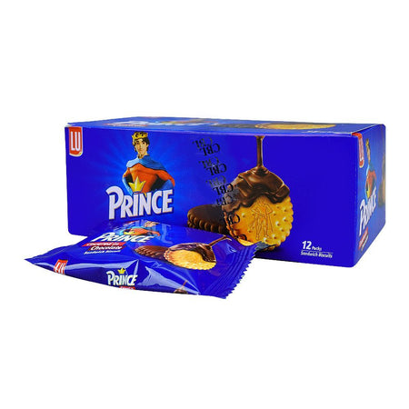 LU Prince Covered In Chocolate Sandwich Biscuits, 12 Ticky Packs - Main Image
