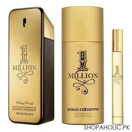 paco rabanne 1 million gift set for men,, edt 100ml + deodorant 150ml + edt 10ml main image