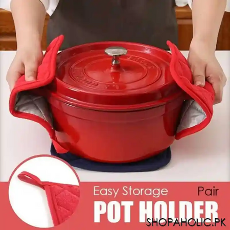 pair of pot holder (random colour and design) main image