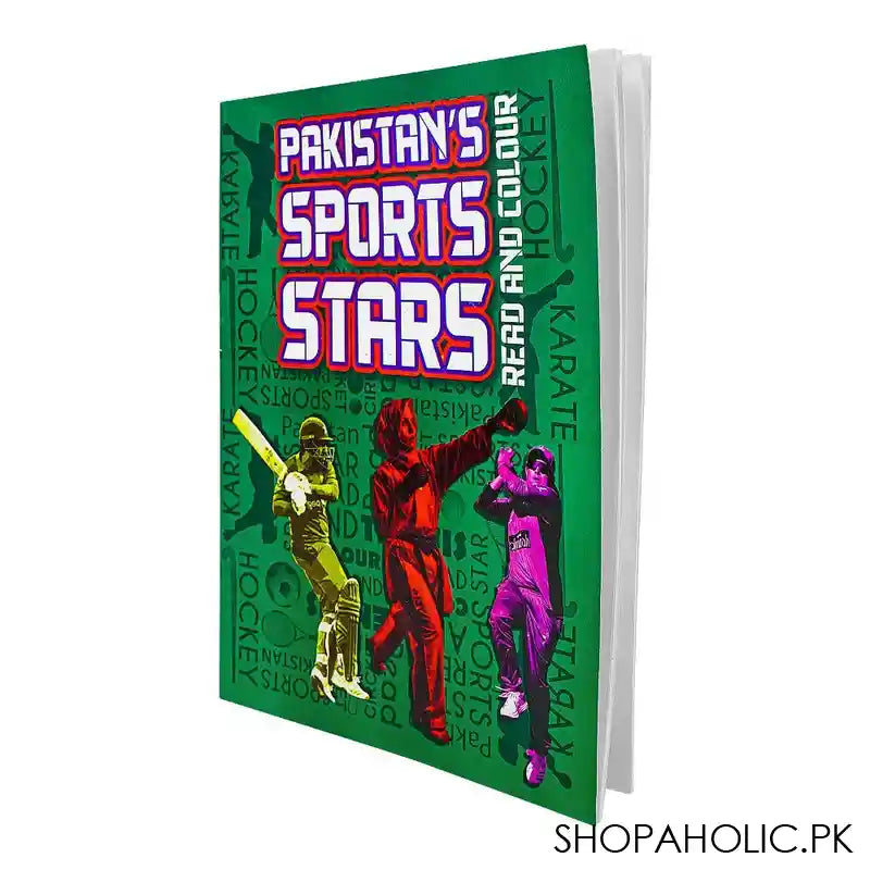 Pakistan's Sports Stars: Read and Color Book - Main Image