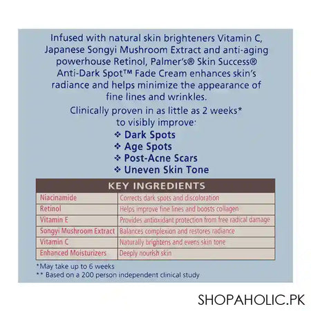 Palmer's Skin Success Fade Cream Regular 75gm - Image 3