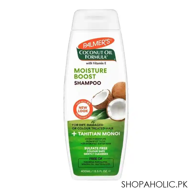 palmer's coconut oil formula with vitamin e moisture boost shampoo, for dry, damaged or color treated hair, 400ml main image