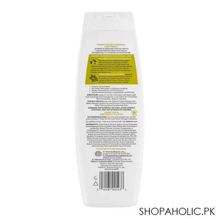 palmer's olive oil shine therapy shampoo with jamaican black + castor oil, for dull, dry or frizzy prone hair, 400ml image2
