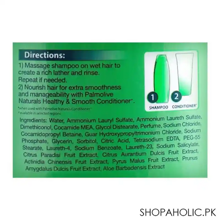 palmolive naturals healthy & smooth shampoo, aloe vera & fruit vitamins, 700ml image4