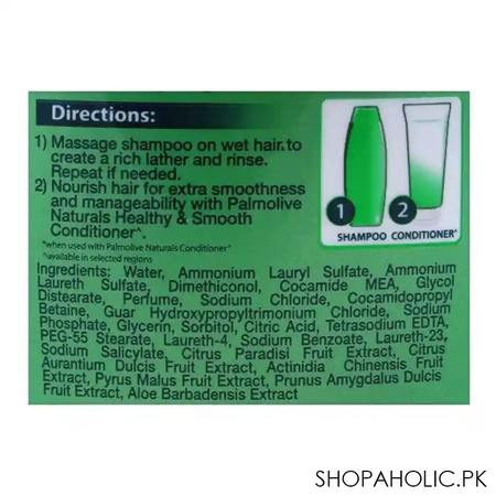 palmolive naturals healthy & smooth shampoo, aloe vera, normal skin, 375ml image4