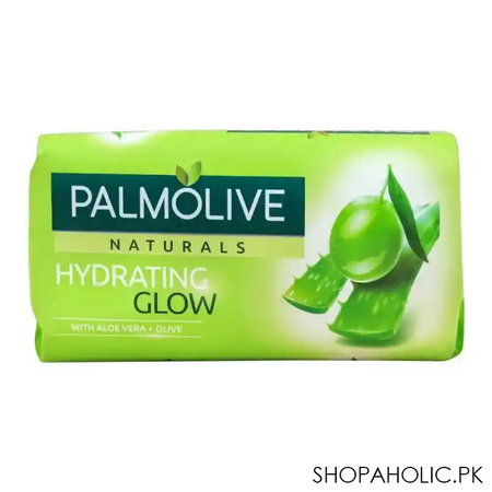 palmolive naturals hydrating glow soap, aloe vera + olive, 130g image2