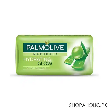 palmolive naturals hydrating glow soap, aloe vera + olive, 130g main image