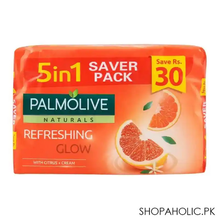 palmolive naturals refreshing glow soap, 5 in one pack, 5x110g main image