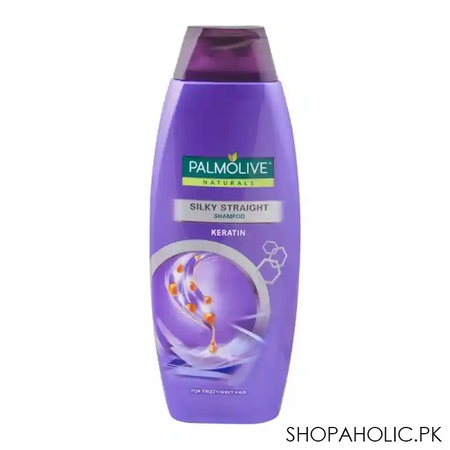 palmolive silky straight shampoo, keratin, 375ml image2