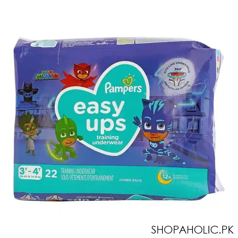 pampers easy ups boys training underwear, 3t 4t 14 18 kg, 22 pack image2