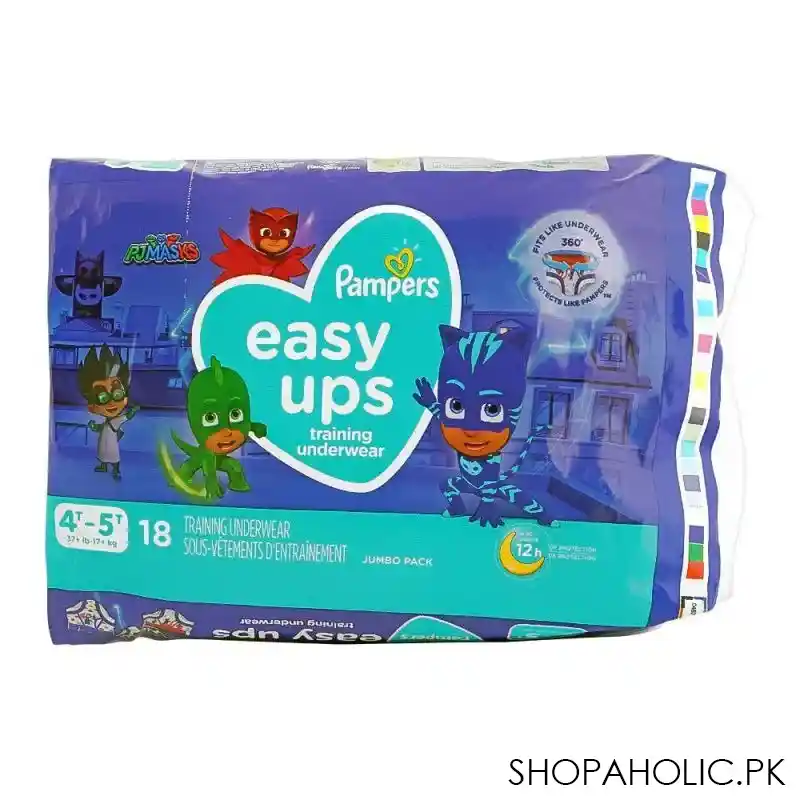 pampers easy ups boys training underwear, 4t 5t 17 kg, 18 pack image2